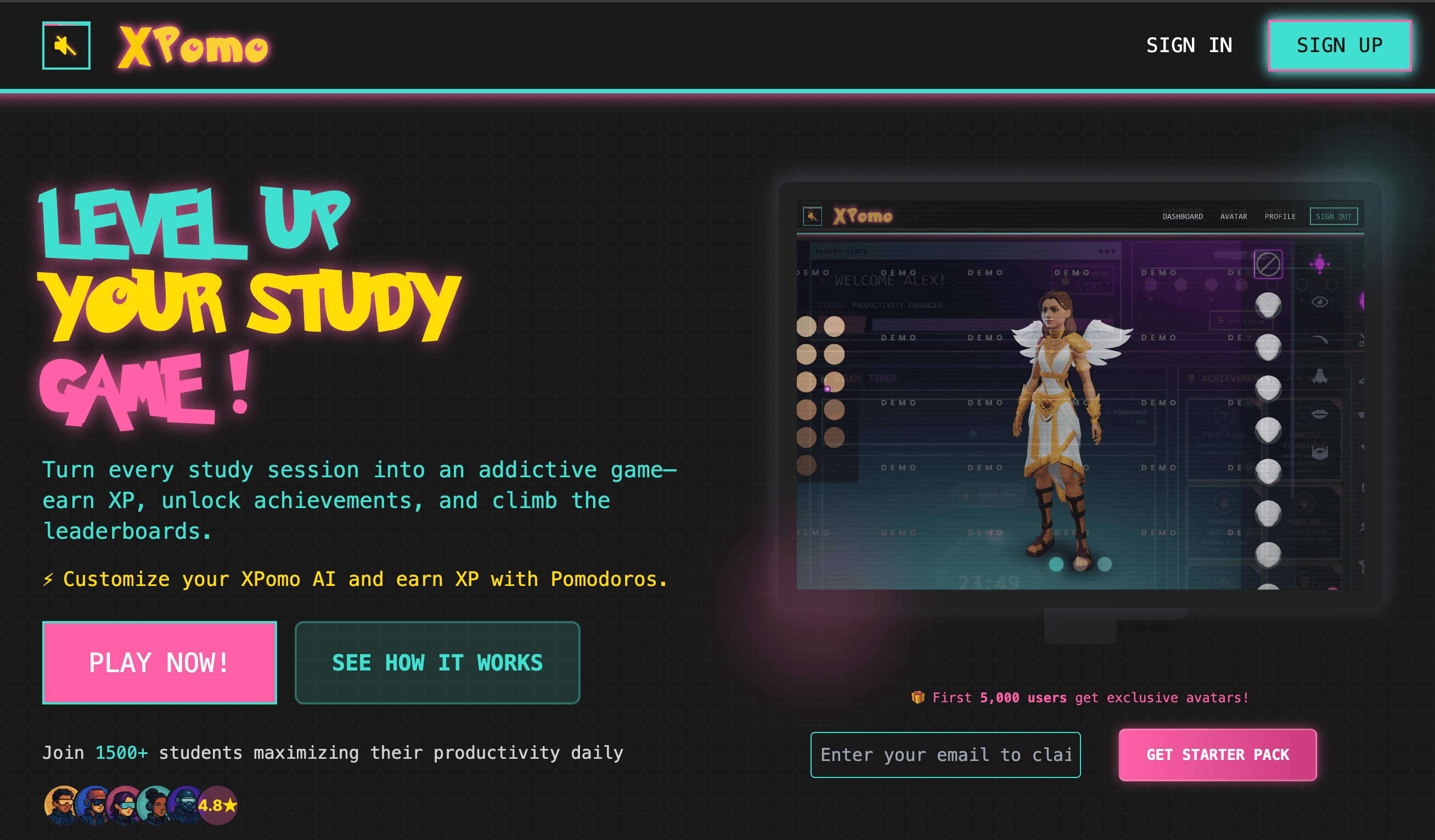 Gamified Productivity Study Platform